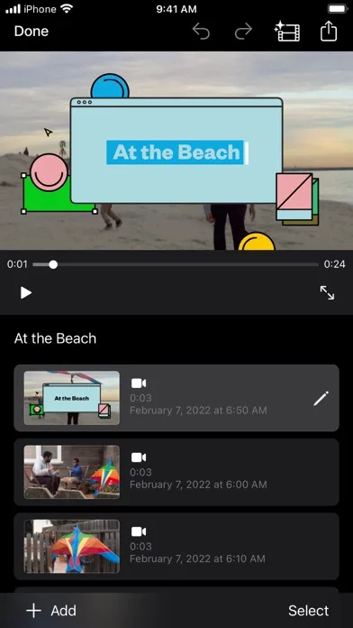 iMovie screenshot 1
