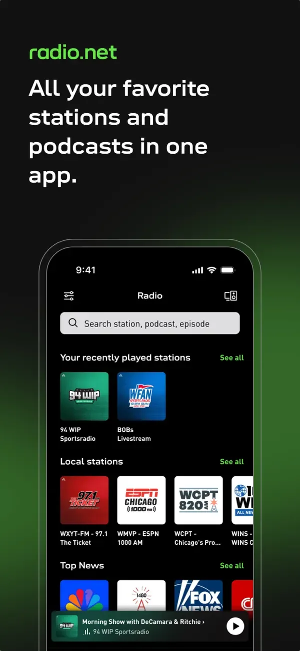 radio.net - radio and podcast screenshot 1