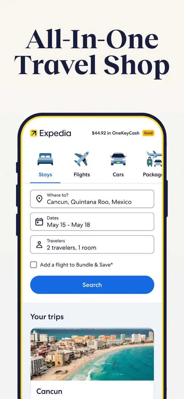 Expedia: viaje, hotel, vuelo screenshot 1