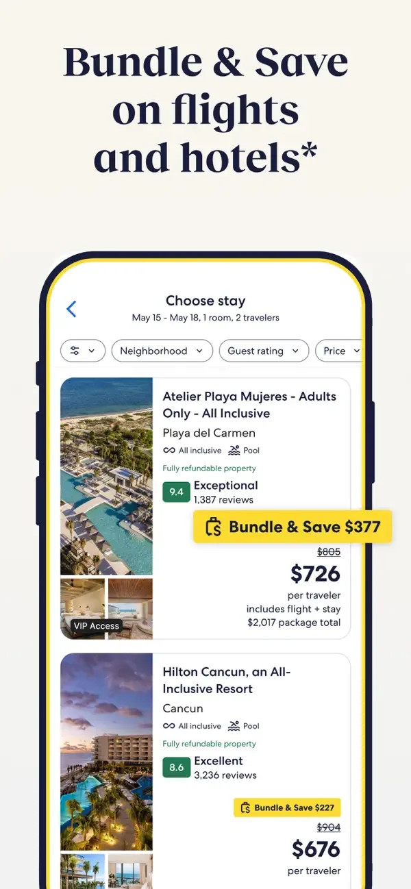 Expedia: viaje, hotel, vuelo screenshot 2