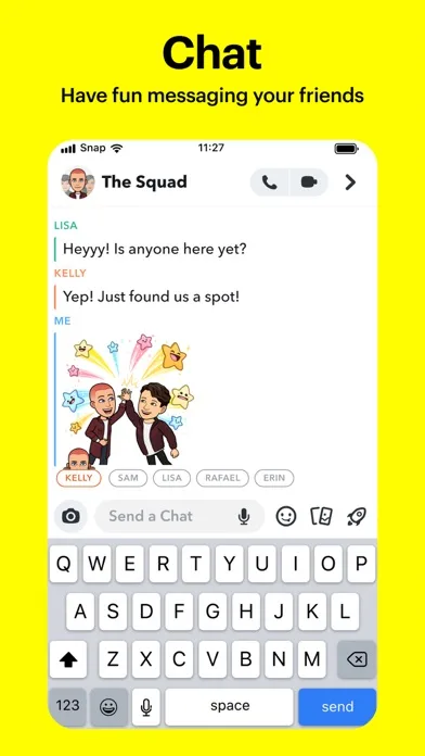 Snapchat: чат с друзьями screenshot 2