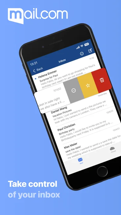 mail.com: Cloud App y Email screenshot 1
