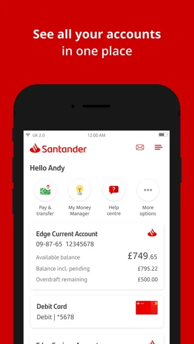 Santander Mobile Banking screenshot 2