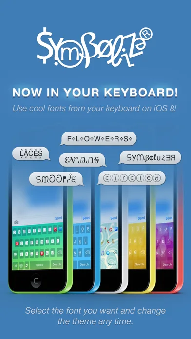 Symbolizer Keyboard ∞ Letras Emoji y simbolos para iOS8 screenshot 2