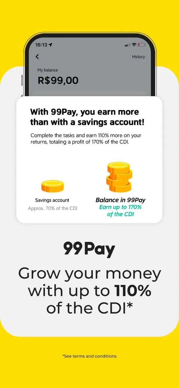 99: Corridas, Food, Pay screenshot 5