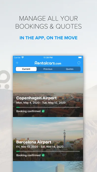 Rentalcars.com screenshot 2