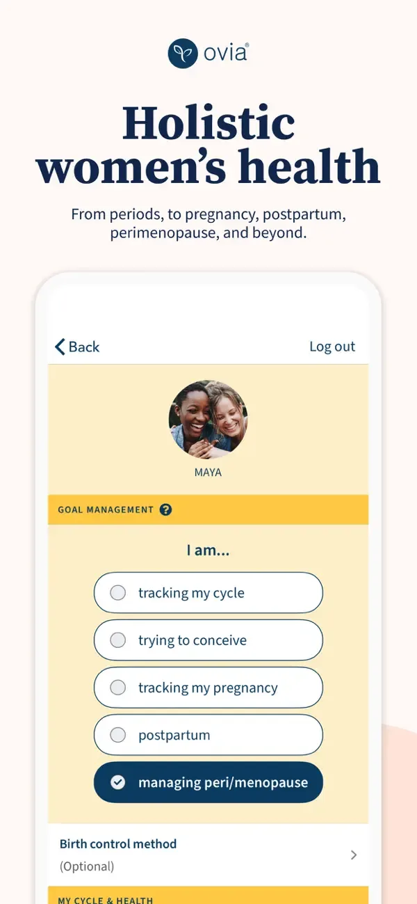 Ovia Fertility, Period Tracker screenshot 1