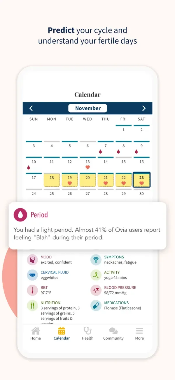 Ovia Fertility, Period Tracker screenshot 3