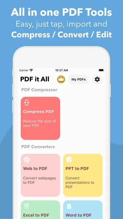 PDF Convertidor de Documentos screenshot 1