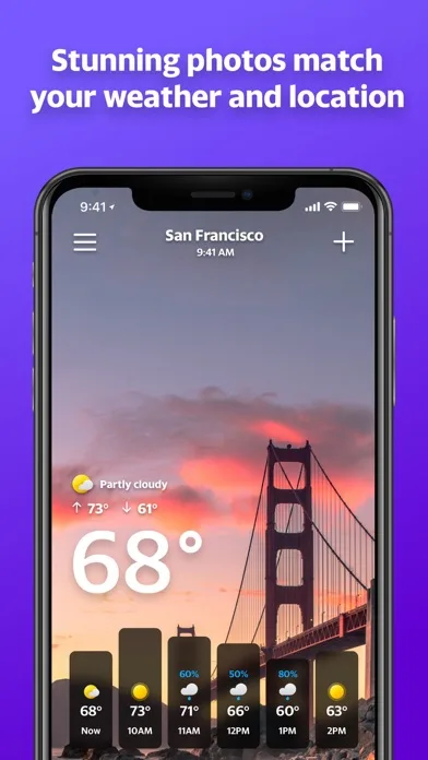 Yahoo Погода screenshot 1