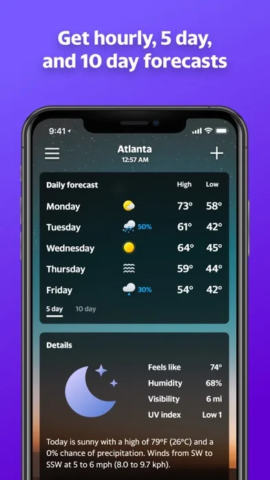 Yahoo Погода screenshot 2