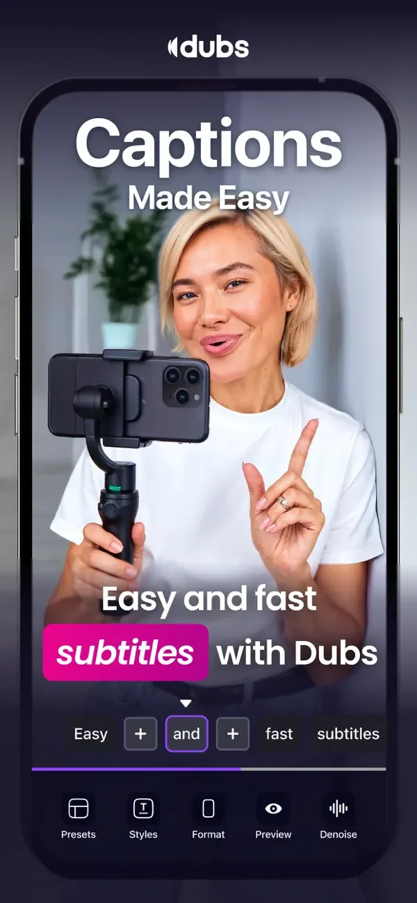 AI Captions for Videos - Dubs screenshot 1