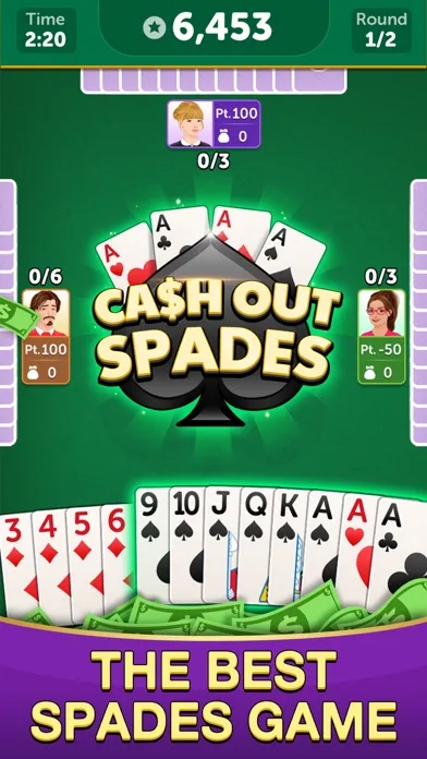 Spades Cash 2: Real Money Game screenshot 1