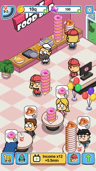 Idle Food Bar: Olivia & Oliver screenshot 3