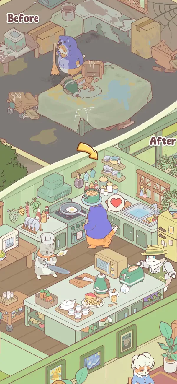 Cats Mansion - Juegos de gatos screenshot 1