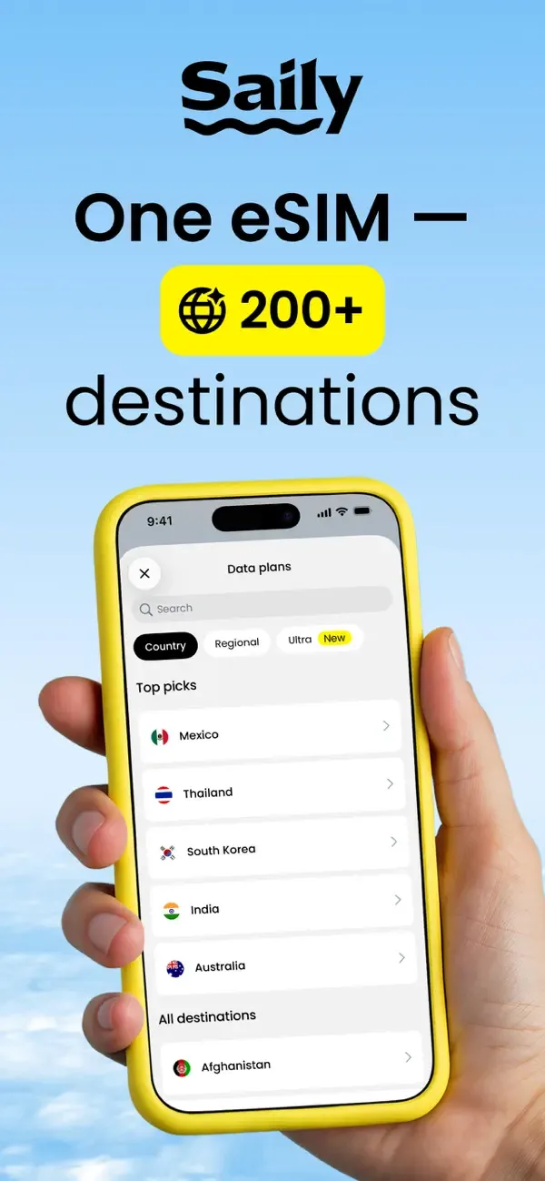 Saily: eSIM for Travel screenshot 1
