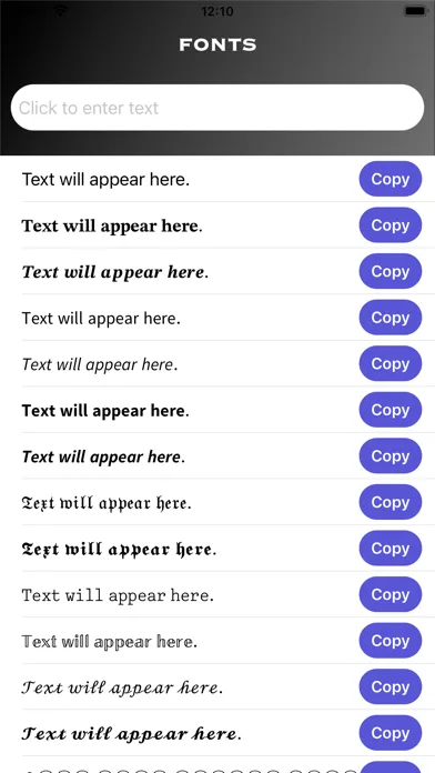 FontLab - Шрифты для Айфона screenshot 1