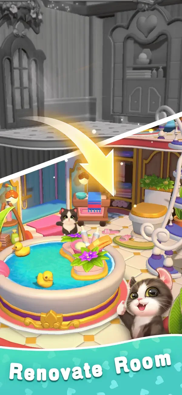 Kitten Match 3D screenshot 4