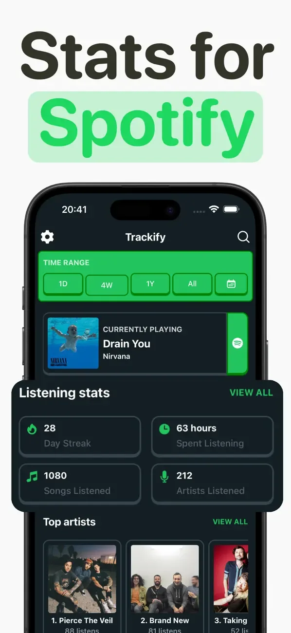 Trackify: Estadísticas Spotify screenshot 1