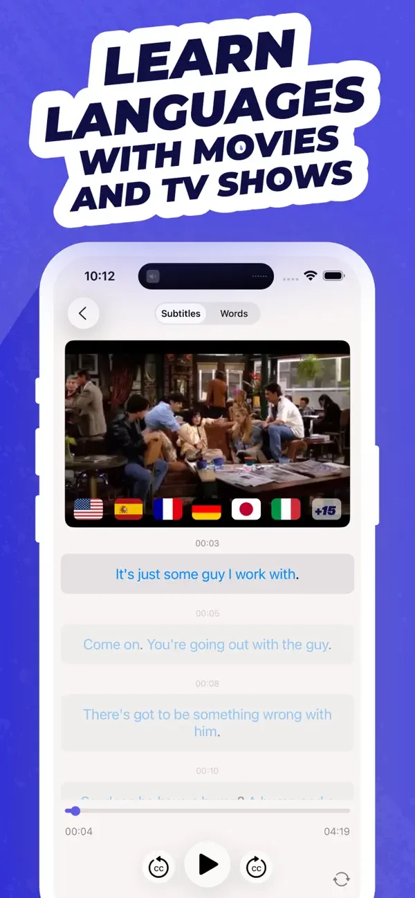 Wordy - Language Learning screenshot 1
