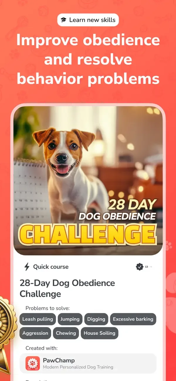 PawChamp: Entrenamiento canino screenshot 2