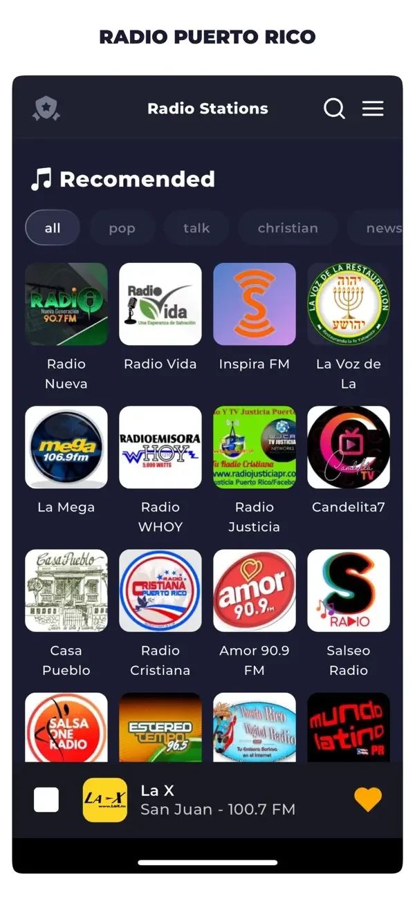 Radios de Puerto Rico en Vivo screenshot 1