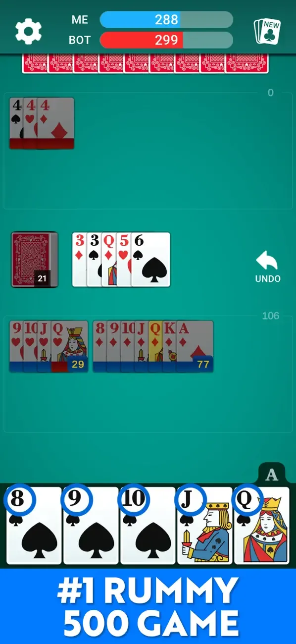 Rummy 500 - Juego de Cartas * screenshot 3