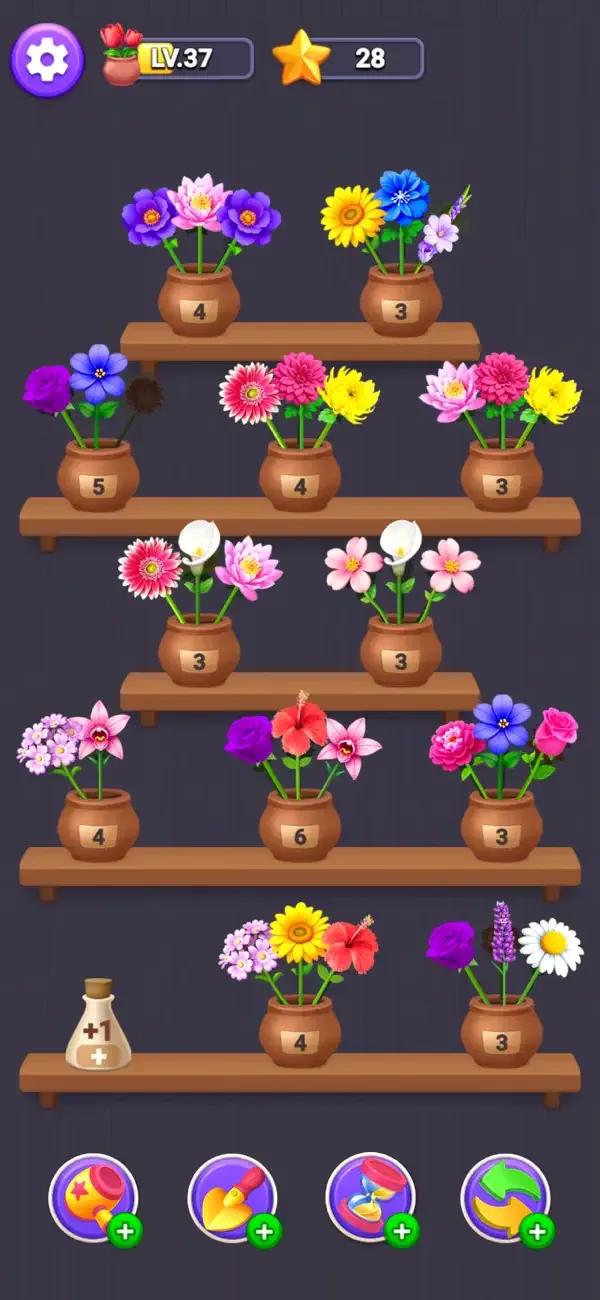 Flower Merge - Цветы игра screenshot 1