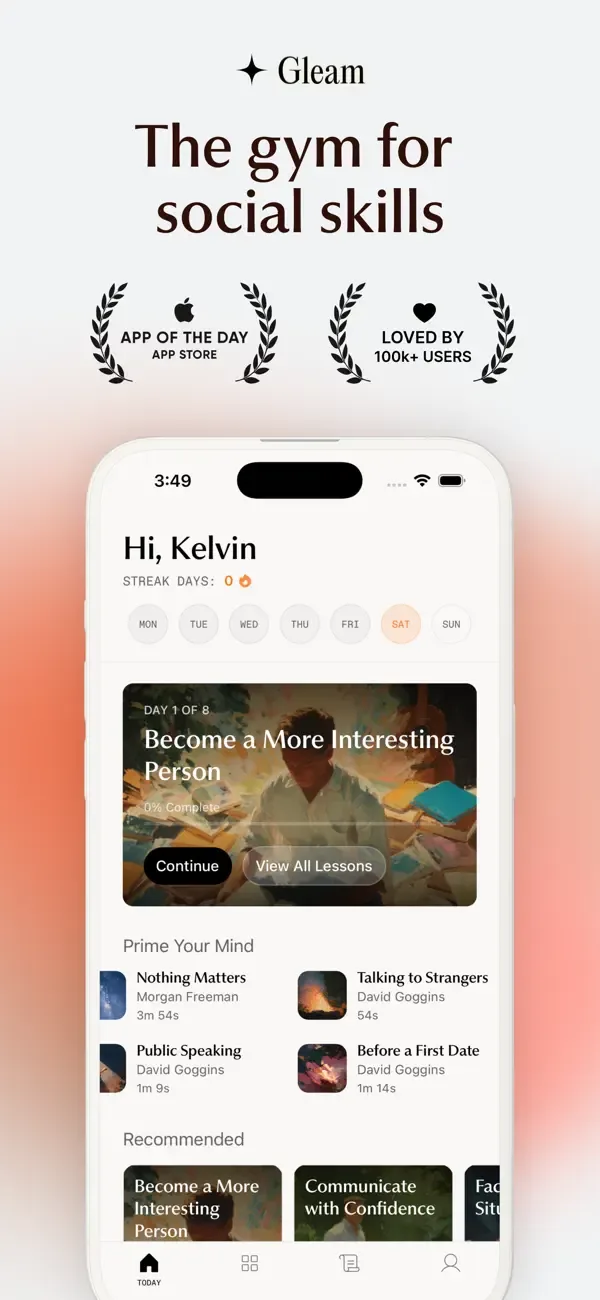 Gleam: Master Social Skills screenshot 1