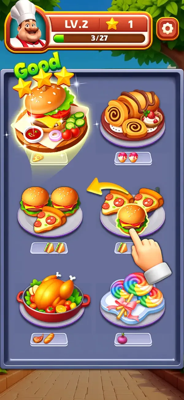 Foodom - Juegos de Ordenar screenshot 1