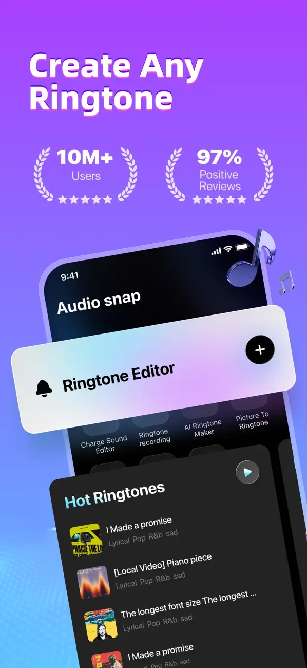 AudioSnap - Звонки&КлипТон screenshot 1