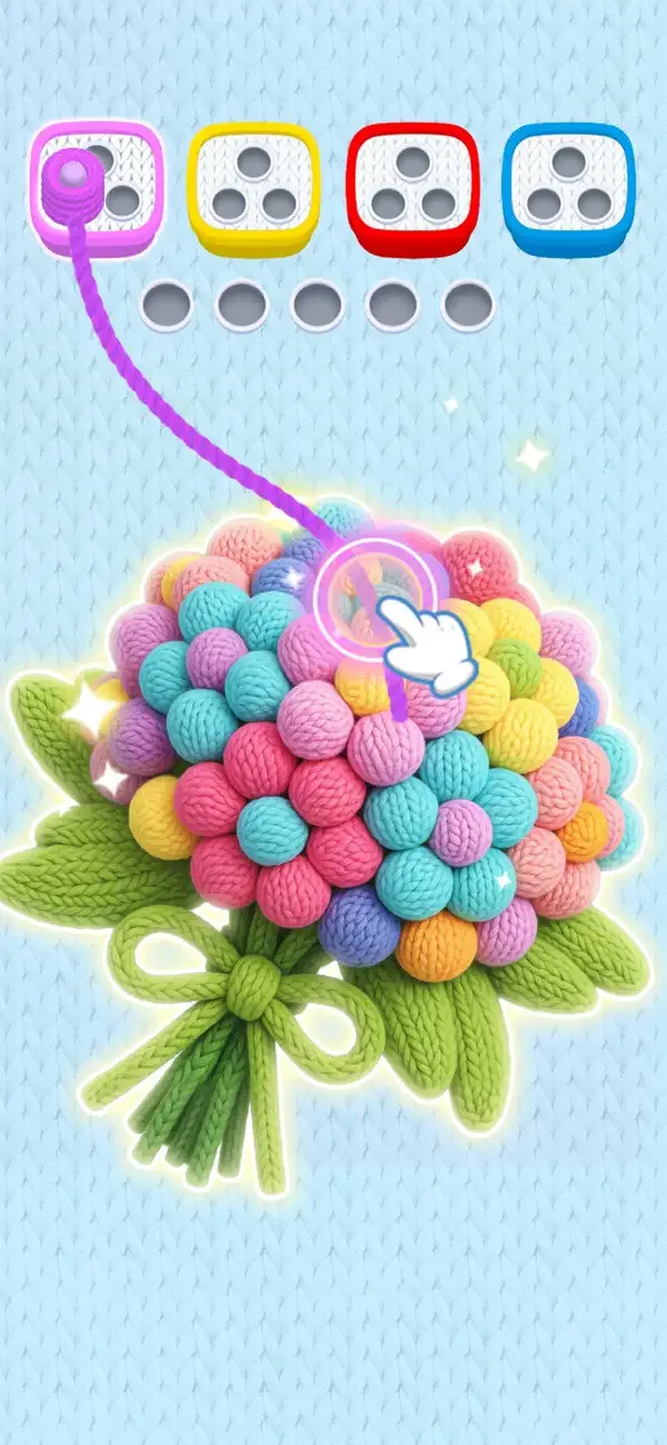 Wool Saga 3D - игра нитки screenshot 1