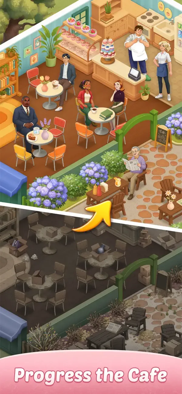 Corner Cafe: Merge кафе screenshot 2