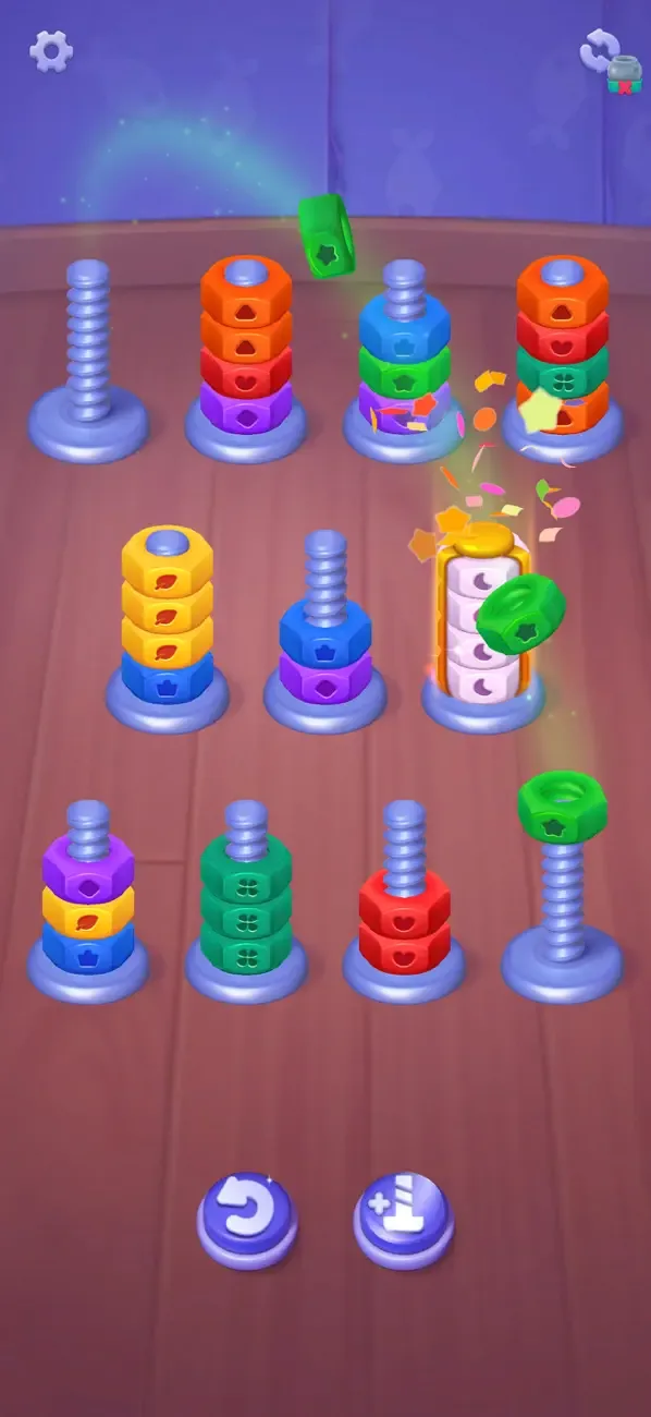 Nuts UP! Bolts Sort Puzzle screenshot 1