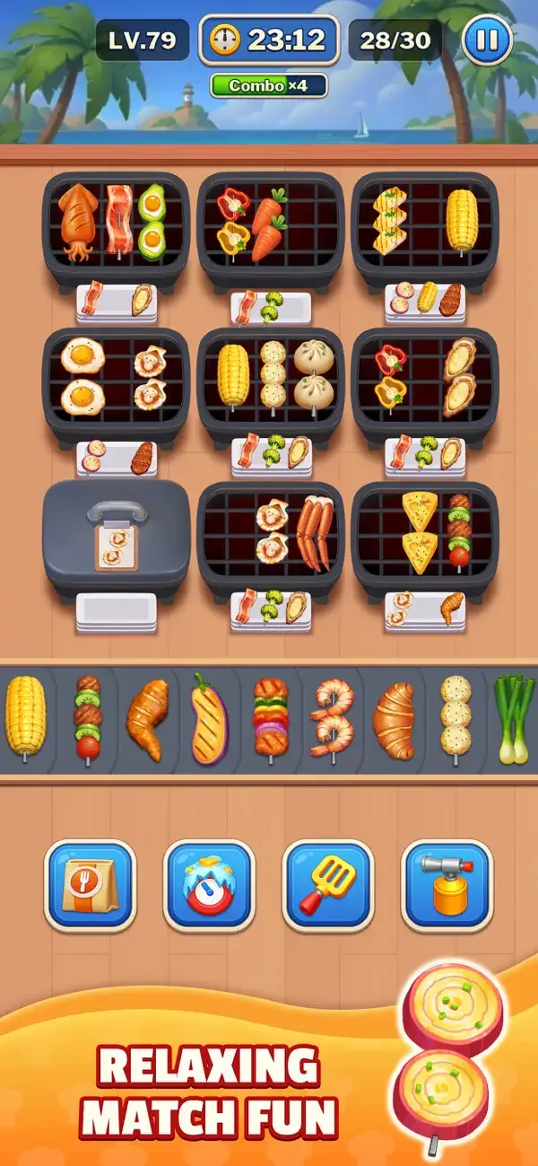 Grill Match - Ordenar Comida screenshot 5