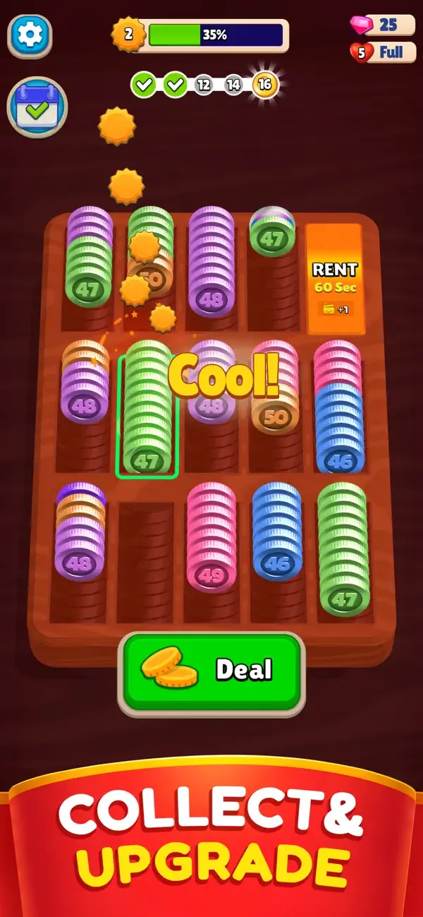 Pocket Sort: Сортировка Монет screenshot 2