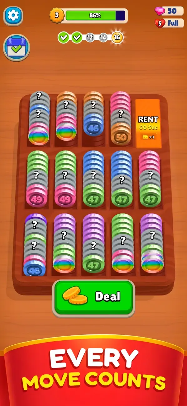 Pocket Sort: Сортировка Монет screenshot 3