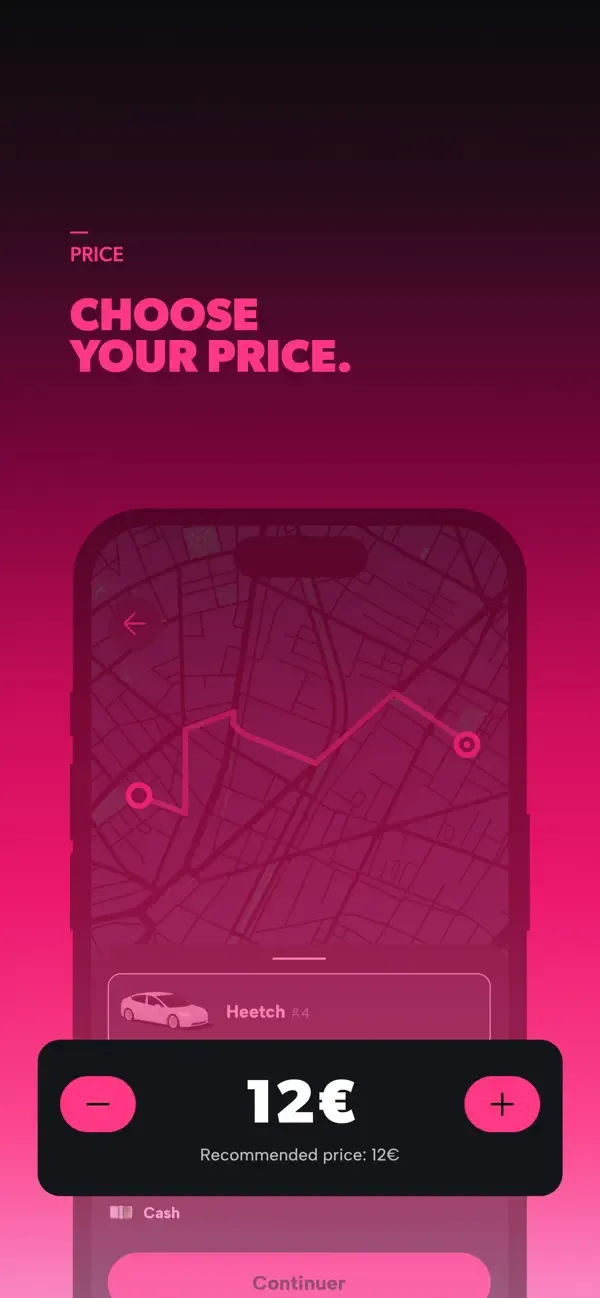 Heetch - Commandez un VTC 24/7 screenshot 3