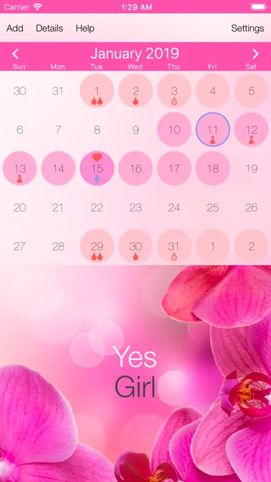 Женский календарь месячных... screenshot 1