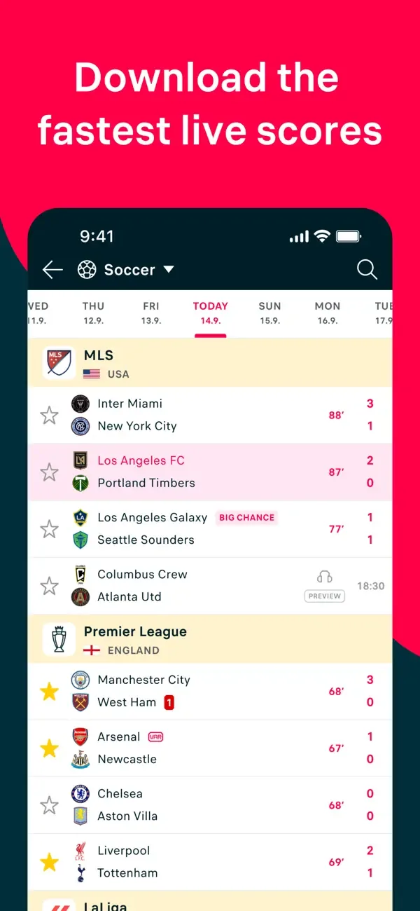 Flashscore: Результати матчів screenshot 1