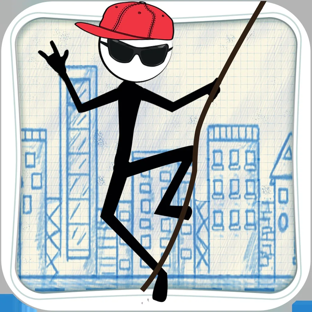 Stickman Columpio Aventura: Apretado Cuerda y Volar