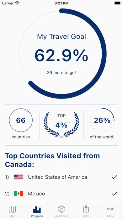 Visited Travel Map: Bucketlist screenshot 2