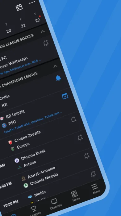Футбольная живые телепрограмма screenshot 2