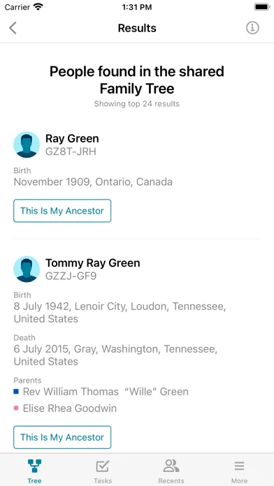 FamilySearch Древо screenshot 1