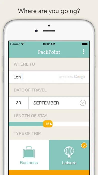 PackPoint, embalaje de viaje screenshot 1