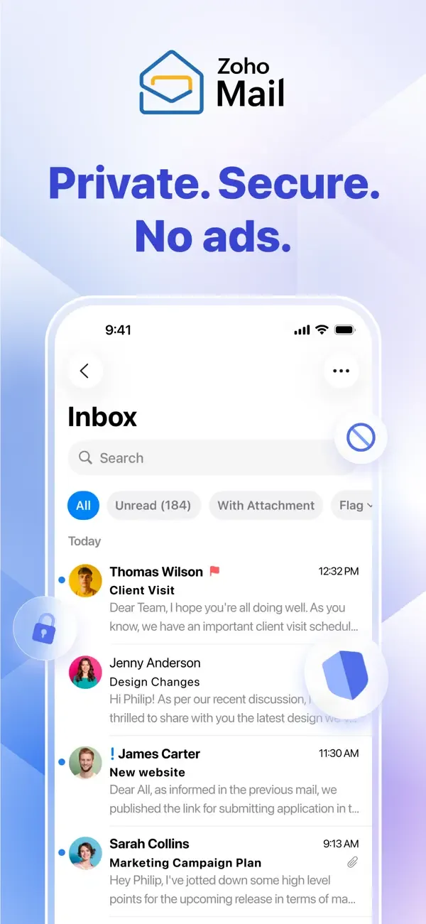 Zoho Mail - Email and Calendar screenshot 1