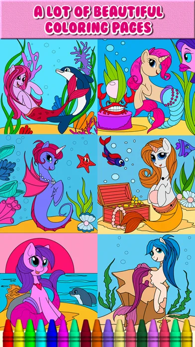 Sea Horse Colouring Pages screenshot 2