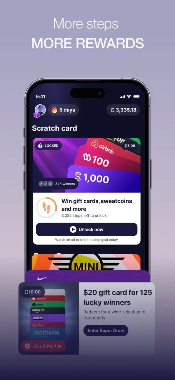 Sweatcoin - Contador de Pasos screenshot 3