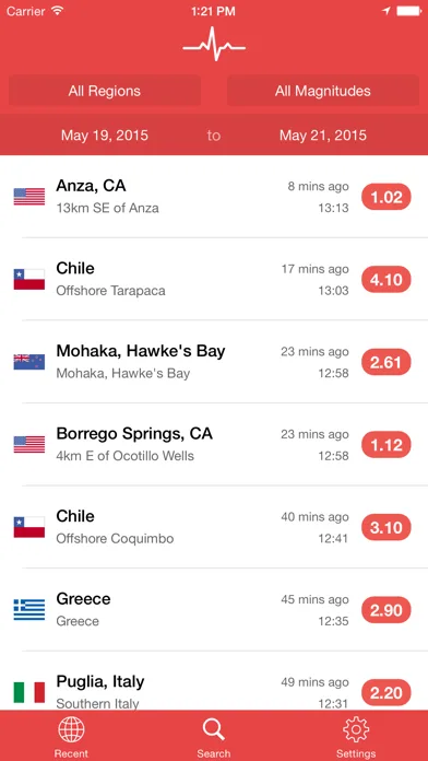 My Earthquake Alerts screenshot 2