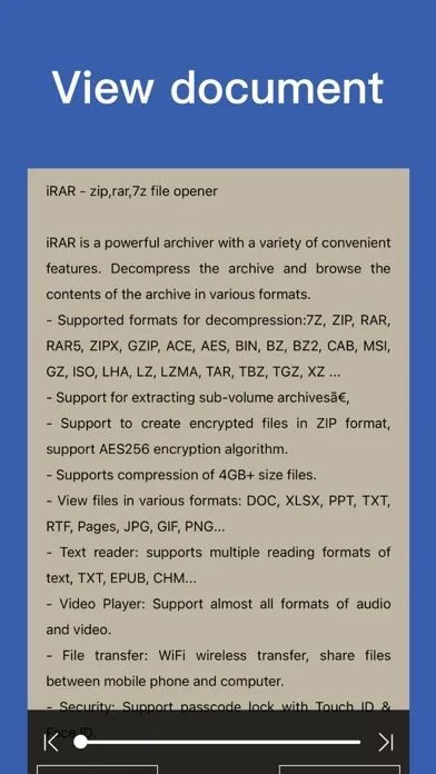 iRAR - открыть файлы архива screenshot 4